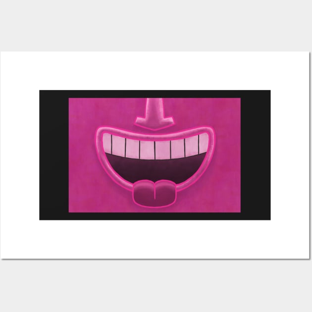 Pink Tiki Smile Mask! Wall Art by ErinKantBarnard